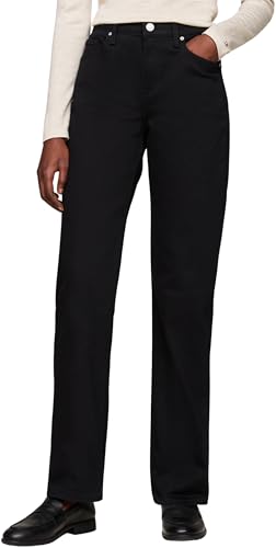 Tommy Hilfiger Classic Straight RW Stay Black Zip Up Sweatshirt Women, Denim (Stay Black), 30W / 30 on sale